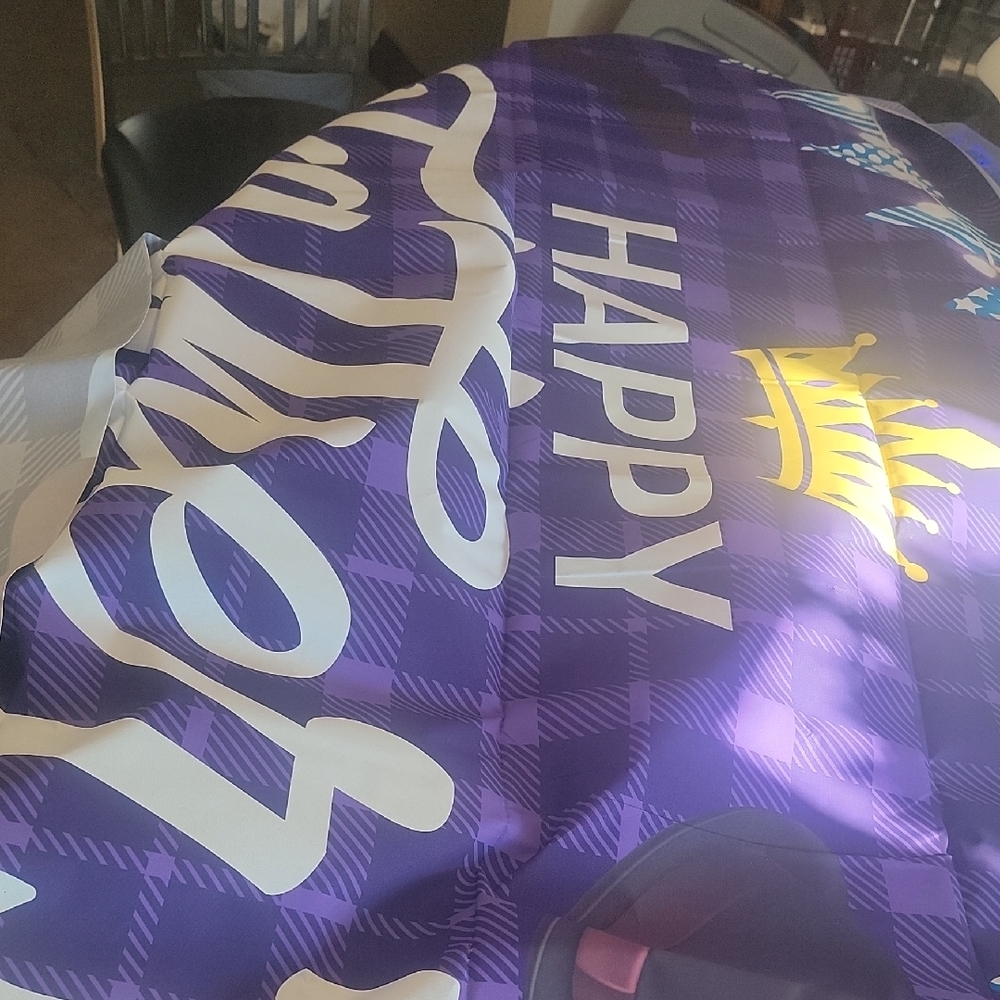 Purple Happy Fathers Day Banner